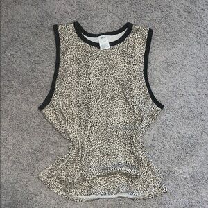 Frankie's Bikinis Leopard Print Tank Top with Black Trim